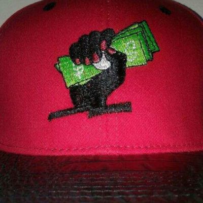 Red with Black hand Logo